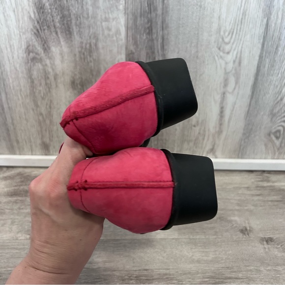 Dansko Lynn Red Leather Clogs Loafers Women’s 7.5 8 Slip-On Academia Western - Picture 5 of 11